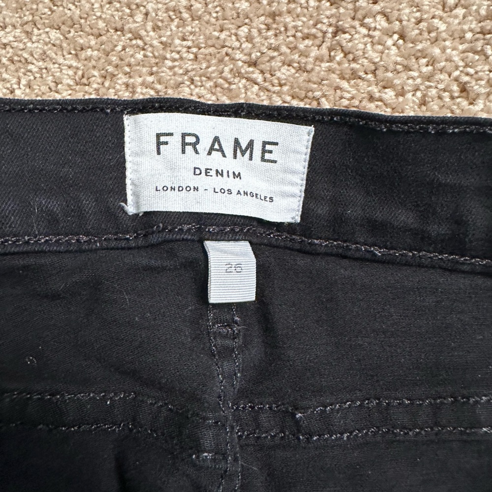 Frame Denim Le Skinny De Jeanne Unfinished Hem Jeans - Picture 5 of 8